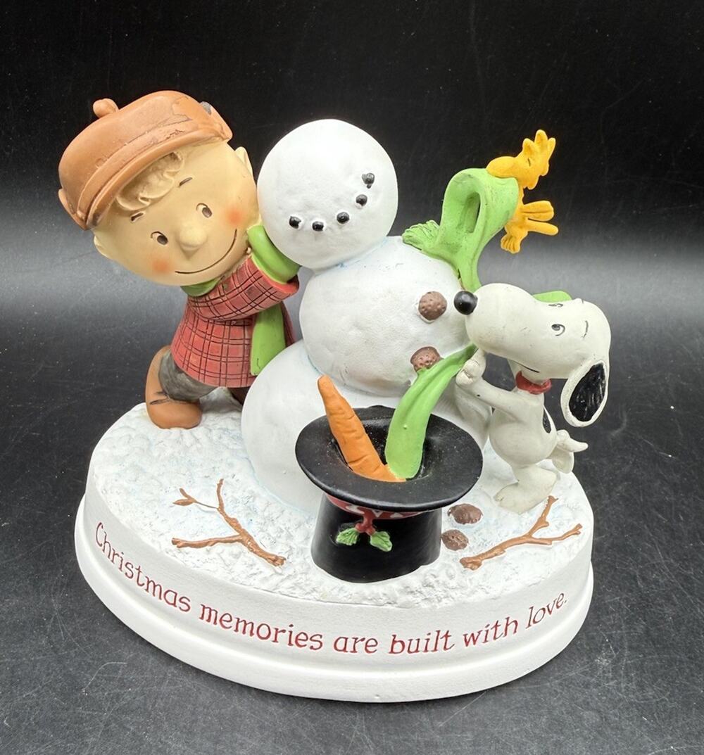 Hallmark Peanuts Gallery Snoopy Woodstock Charlie Brown Figurine No Box LO29